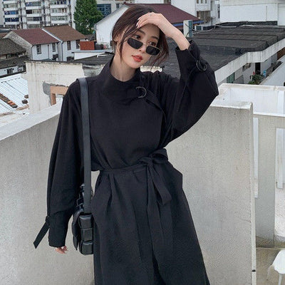 Windbreaker Coat Women's Fashion Autumn and Winter Mid Length Over Knee Student Korean Loose 2021 Women's New Coat