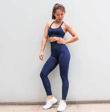 Women Tracksuit Solid Yoga Set Seamless Running Fitness Jogging Yoga Bra Leggings Sports Suit Gym Sportswear Workout Clothes