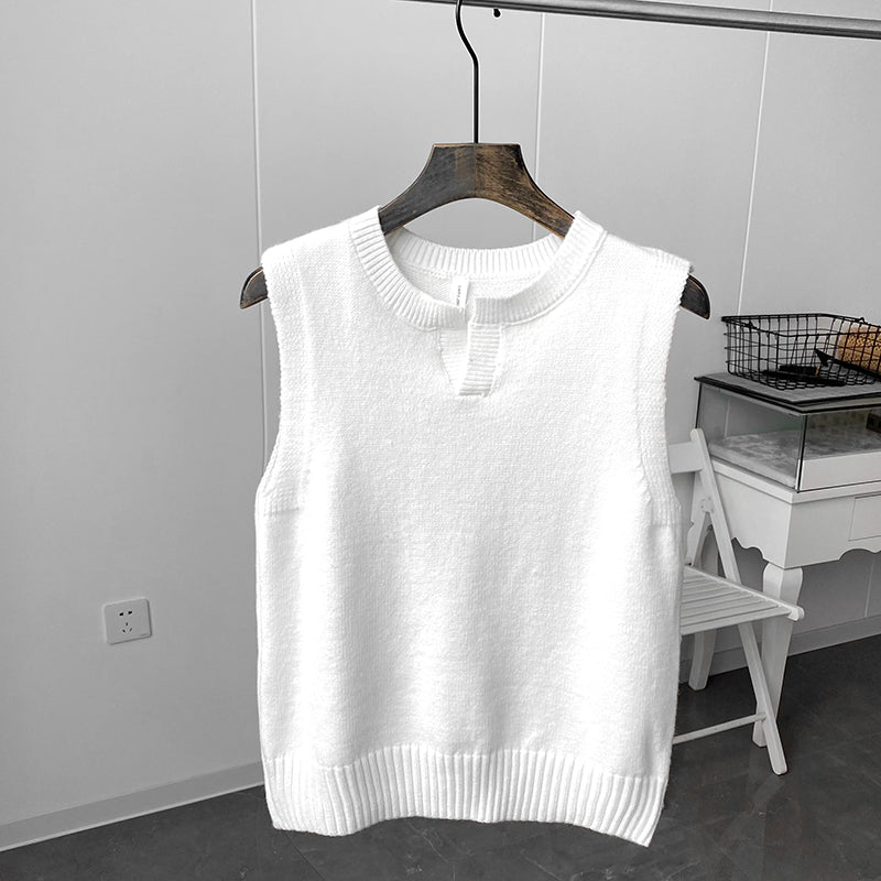 Autumn and Winter Men&#39;s Antistatic V-Neck Sweater Versatile Round Neck Business Leisure Commuting Keep Warm Knitted Vest