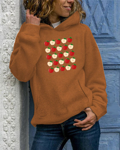 Hoodies Cartoon Tops Long Sleeve Pockets Sweatshirts Fashion Hooded Women Streetwear Women Sweatshirt