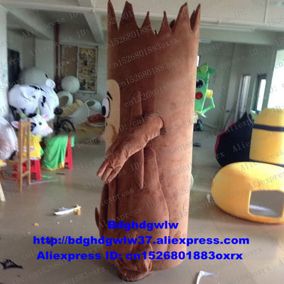 Brown Bole Trunk Tree Stump Tree Stool Mascot Costume Adult Cartoon Character People Wear Them Organize An Activity zx2440