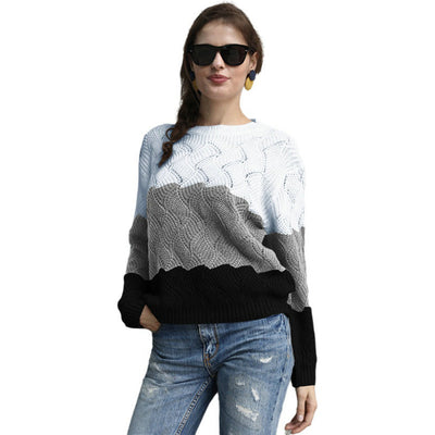 Woman Pullovers Knitted Sweaters Colorful Fashion Female Ladies Striped Sweater Long Sleeve Crew O Neck 2021 Autumn Winter