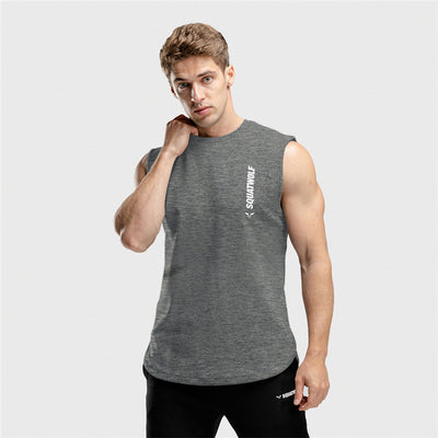 2021 new Mens Sleeveless Vest Wild style Summer Cotton Male Tank Tops Gyms Clothing Undershirt Fitness Tanktops