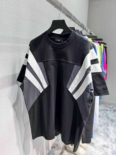2022ss Luxury Logo Embroidery Color Blocking Women Men T shirts tees Hiphop Casual Men Cotton T shirt
