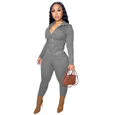 Winter Clothes Sweatsuits for Women Fitness Thick Warm Tracksuit Women Hoodies Jacket Top Skinny Sweatpants Set Wholesale Items
