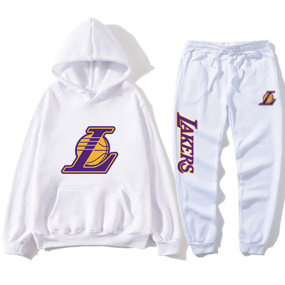 Autumn Winter Fashion Men&#39;S Women&#39;S Sports Suits Team Printing Hoodie Set Couples Tracksuit Hooded Basketball Sweatpants Suit