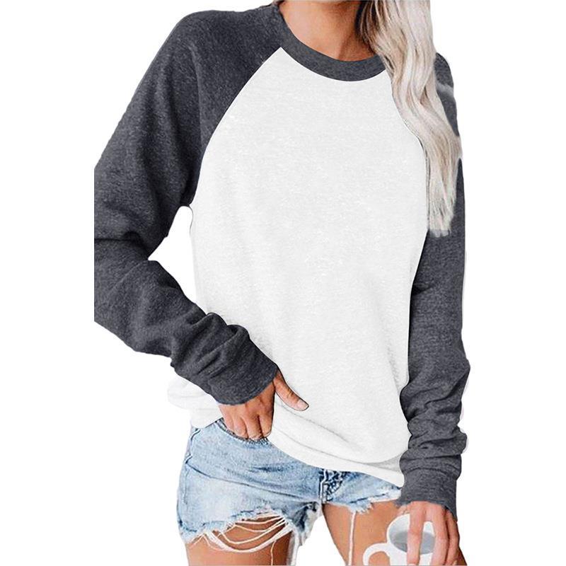 Autumn Women Streetwear T-Shirts Casual O-Neck Long Sleeve Tops Spring Female Clothing Patchwork T-Shirts Tees Femme Ropa Mujer
