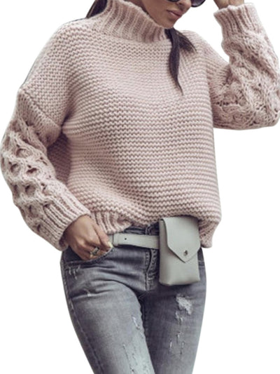 Turtleneck Blusas Knitwear Thick Thermal Pullover Autumn Winter Women Sweater Jumper Long Sleeve Fleece Ladies Tops Sweater