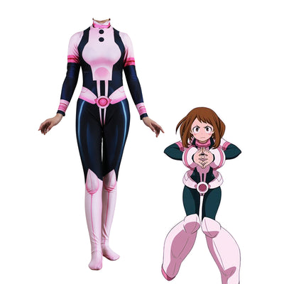 Anime URARAKA Cosplay 3D Women My Hero Academia Boku no Hero Academia OCHACO Costume Zentai Bodysuit Suit Jumpsuits