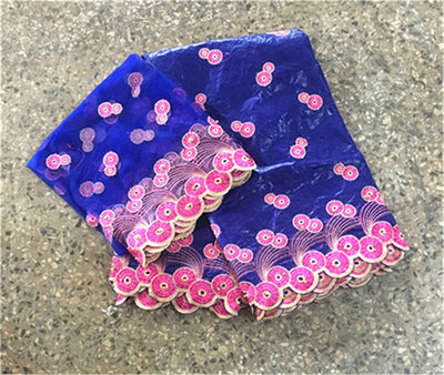 India bazin riche getzner lace fabric royal blue lace fabric for wedding high quality women embroidery bazin riche 5+2yard/lot