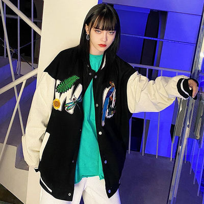 Vintage Trend Jackets 2022 Spring Autumn New Baseball Uniforms For Men Women Personality Embroidery Tops Corduroy Stitching Coat