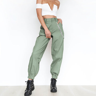 Harem Pants For Women Summer Fashion Casual High Waist Solid Long Loose Trousers Female Cargo Pants Hip Hop Pants Streetwear
