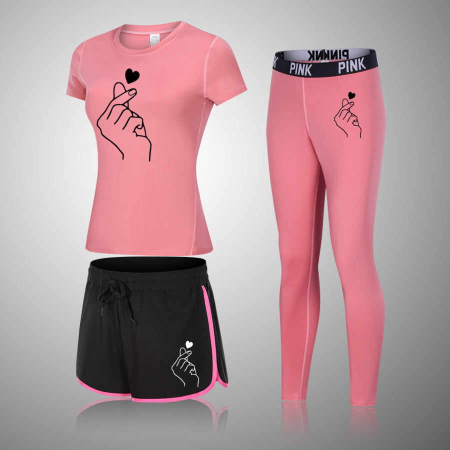 Brand Women&#39;s Yoga Leggings Jogging Workout Sport Suit Sportswear Yoga Set Fitness Gym Clothes Running Tennis T-Shirt