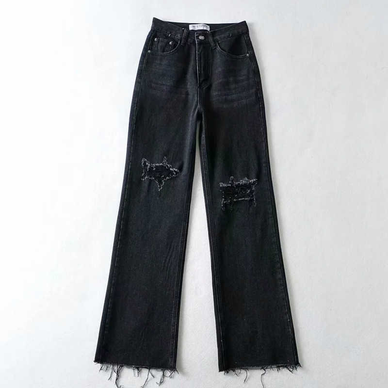 2021 Spring Autumn New High Waist Thin Pants Denim Women&#39;s Pants Gothic Clothes Streetwear Boho Korean Harajuku Trousers Women