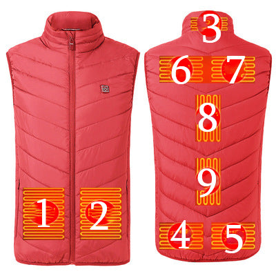 13 Heated Vest Zones Electric Heated Jackets Men Women Sportswear Heated Coat Graphene Heat Coat USB Heating Jacket For Camping