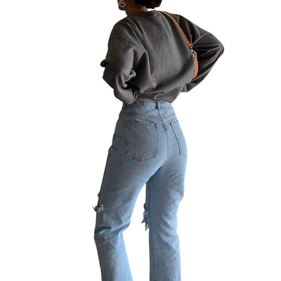 Women Spring Casual Loose Sweatshirt Round Neck Long Sleeve Alphabets Pattern Baggy Hoodies Coat Vintage y2k Harajuku Pullovers