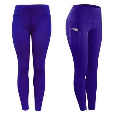 Workout Out Leggings Sports Running Women Pants Pocket Yoga Athletic Fitness Pants
