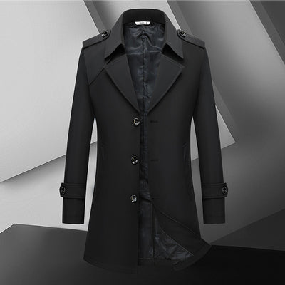 2022 Spring and Autumn New Men's Fashion Casual Single-Breasted Trench Coat Men's Business Casual Plus Size High-Quality Coat