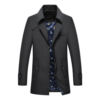 New Mens Jacket Men Business Long Windbreaker Jackets Overcoat Male Casual Winter Trench Outwear Coat Jacket Oversized M-5XL