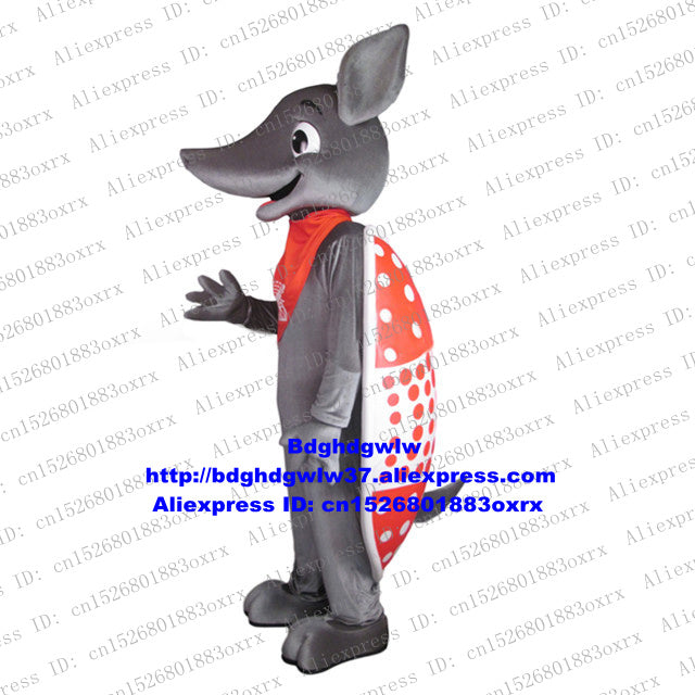 Grey Armadillo Armordillo Dasypodidae Pangolin Scales Mascot Costume Cartoon Character Ceremonial Event Shopping Mall zx2719