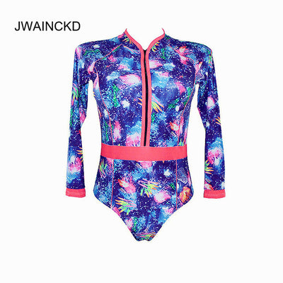 JWAINCKD Bikini 2021 One Piece Push-Up Swimwear Women Swimsuit Female Deep V Sexy Beach Wear Modest Bodysuit Print Bathing Suit