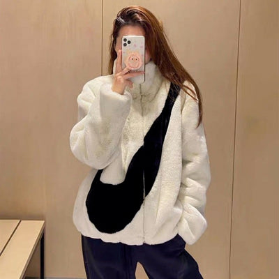 Faux Fur Coat Winter Women 2021 Autumn and Winter New Imitation  Fur Lamb Fur Short Plush Jacket