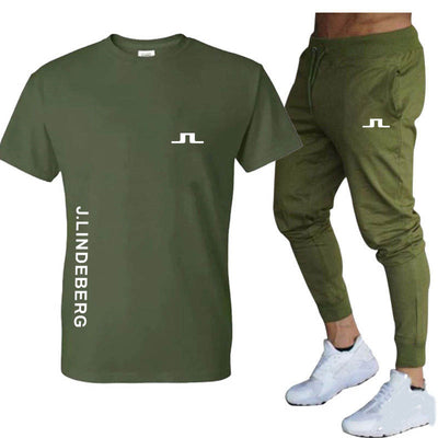 2022 Summer New Men&#39;s Sports T-Shirt + Pants Men&#39;s Suit Brand Casual Breathable Jogger Pants Hip Hop Fashion Men&#39;s Clothing