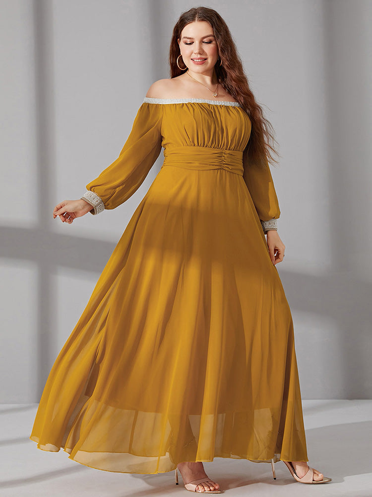 TOLEEN Women Plus Size Large Maxi Dresses 2022 Casual Chic Elegant Long Sleeve Muslim Turkey Evening Party Wedding Robe Clothing