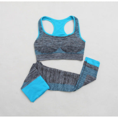 Ladies Sports Bra And Pants Set Sports Wear Women Athletic Set Fashion Patchwork For Female 2 Piece Set Workout Clothes
