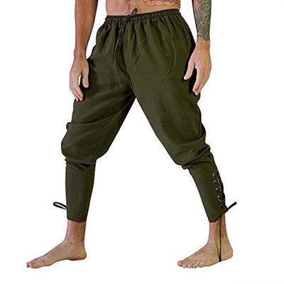 Medieval Renaissance Pants for Men Solid Halloween Party Trouser Men Retro Prince Cosplay Costume Trousers Men Stage Performance