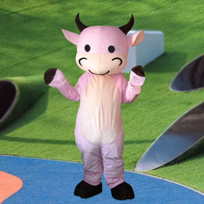 new kind of milk cow mascot costume dress on stock