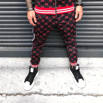 Spring and autumn new fitness sports men&#39;s trousers 3D printing self-cultivation trendy casual jogger running training pants