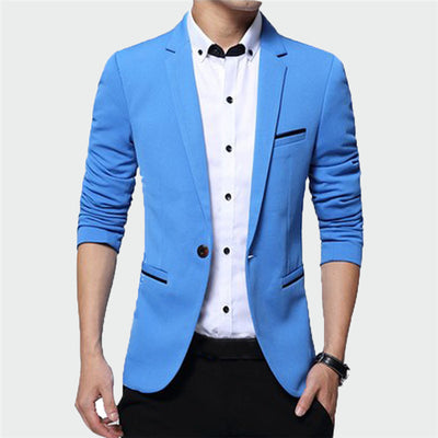 2021 New Men&#39;s Blazer Solid Color Suit Spring Autumn High Quality Casual Coats Slim Fit Male Fashion Cool Jackets M~5XL ML214