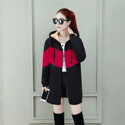 2022 Autumn Winter Women Imitation lamb Jacket Coats Female Mid-Length Hooded cashmere Thicken Warm Sweatshirts Outerwear R606