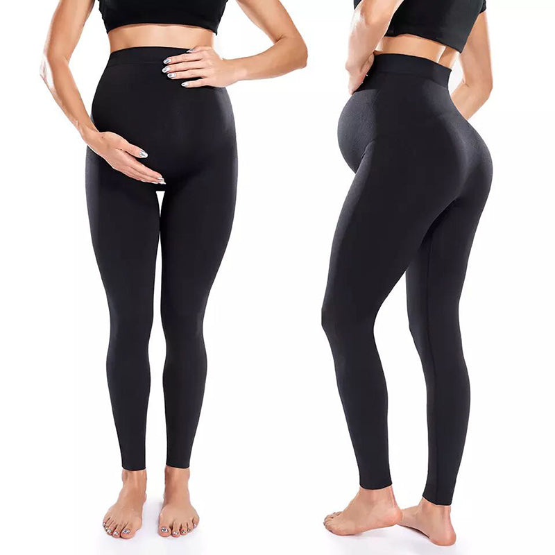 Maternity Stomach Lift Leggings Pregnant Women Bblack Seamless High Stretch Tight Pant Pregnant Belly Trousers