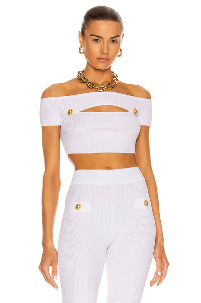 New Summer White Two-Piece Set Women&#39;S Sexy Corset Top High Waist Pants Club Celebrity Party Shorts Suit