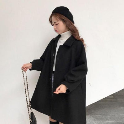 2021 Autumn and Winter New Women&#39;s Coat Middle and Long Warm Woolen Coat Womanliness Wool Coat Jacket Women