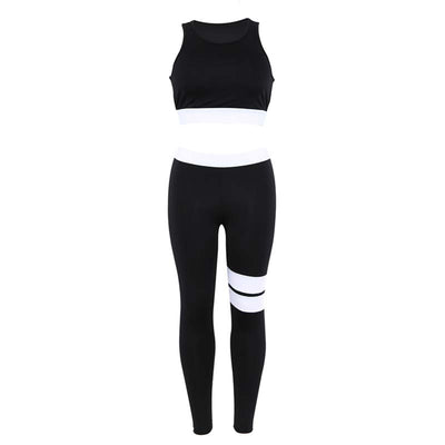 Tracksuit Women 2 Piece Yoga Set Black Red Bra+Long Pants Sportsuite For Women Fitness Sport Suit Women Sportswear P027