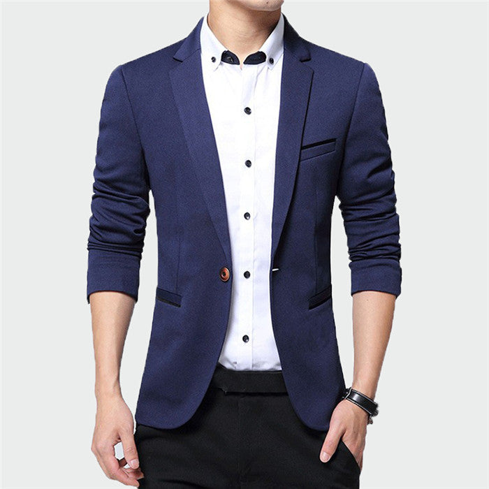 2021 New Men&#39;s Blazer Solid Color Suit Spring Autumn High Quality Casual Coats Slim Fit Male Fashion Cool Jackets M~5XL ML214