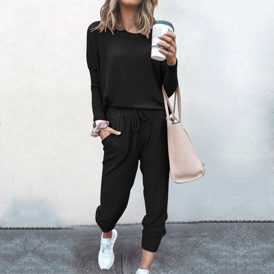 Women Sets Tow Piece Casual Tracksuit Long Sleeve Sweatshirts Sweatpants 2 Piece Pullover Sportwear Suits Streetwear Outfits 2XL
