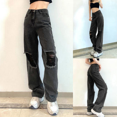 Jean Pants for Women Work High Jean Pants for Women Pants Pants Denim Ripped Jeans Trousers Leg Jean Overalls for Women Small