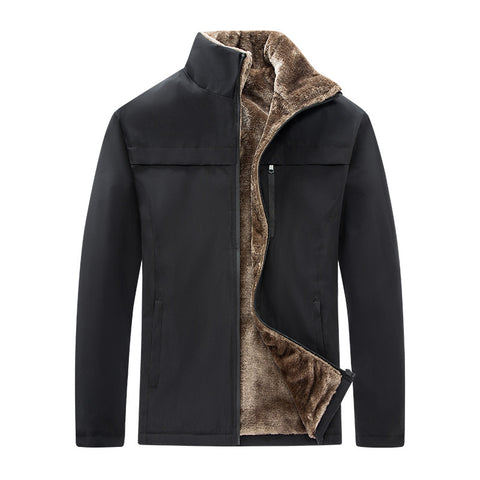 Winter Men Parkas Plus Velvet Stand-up Collar Thermal Jacket Linner Thicken Jacket Casual Overcoat Coats Man Jaqueta Masculina