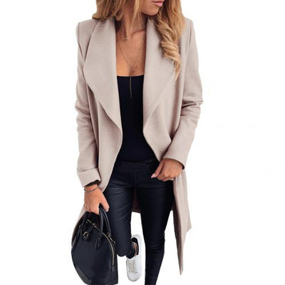 Long cardigan trench coat Women Autumn Winter Loose Wild knit sweater coat Elegant Windbreaker Long Coat Cardigan trench coats