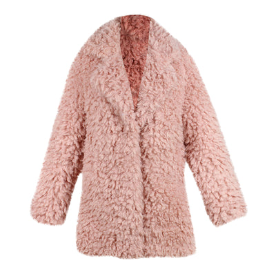 Suit Warm Long-Sleeved Plush Jacket Collar Women Pocket Winter Women's Coat Jacket