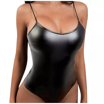 Sexy latex catsuit Patent Leather Sleepwear Lingerie Temptation Underwear Teddies Erotic Underwear Lady Spandex Catsuit