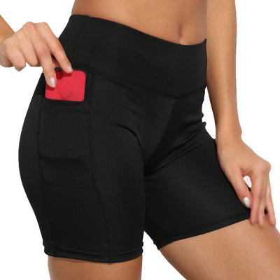 Wideband Waist Pilates Womens Yoga Cycling Shorts Pocket Gym Fitness Biker Panel Training Exercise Clothing Athleisure Tracksuit