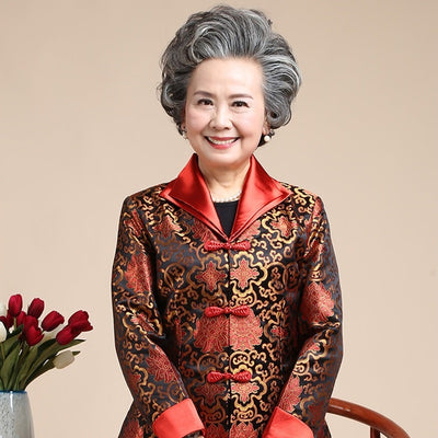 Grandma clothes gifts ladies chinese tops  bTA712 S