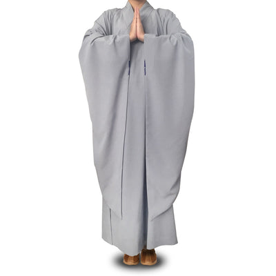 Male Female Meditation Clothing Vestment Shaolin Monk Costume Gray Zen Buddhist Monk Robes TA1804