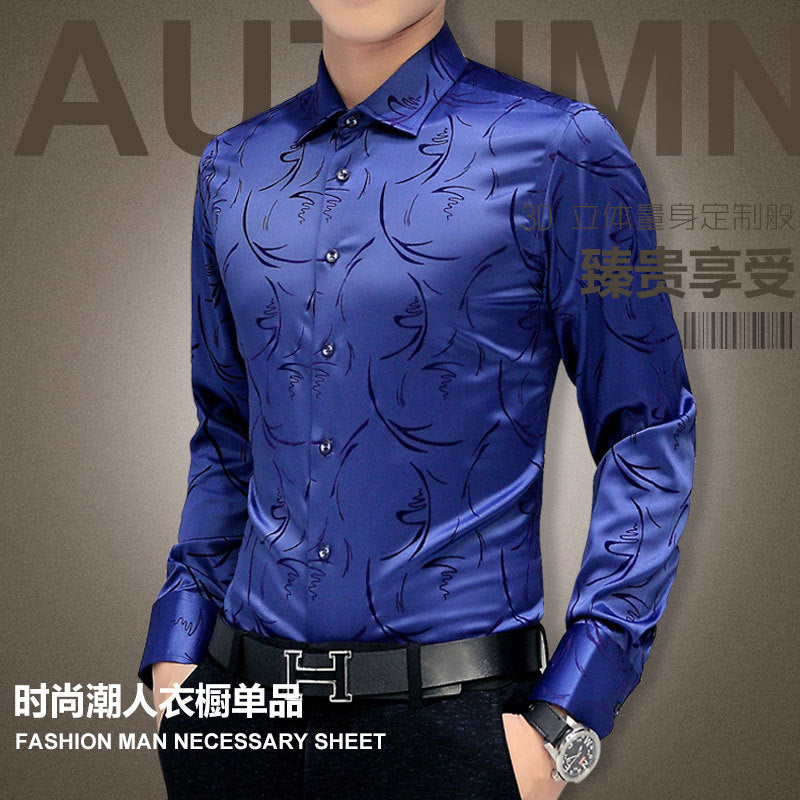 2022 New Arrival  Mens Formal Shirts Long Sleeve Floral Men Shirt Tuxdeo Shirt Designer Shirts Plus Size 5XL