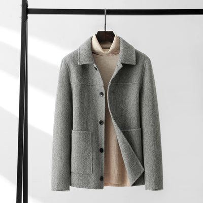 2021 Autumn Winter High Quality Men Wool Coat Casual Warm Overcoat Woolen Jacket Male Single Breasted Trench Coat Homme B448